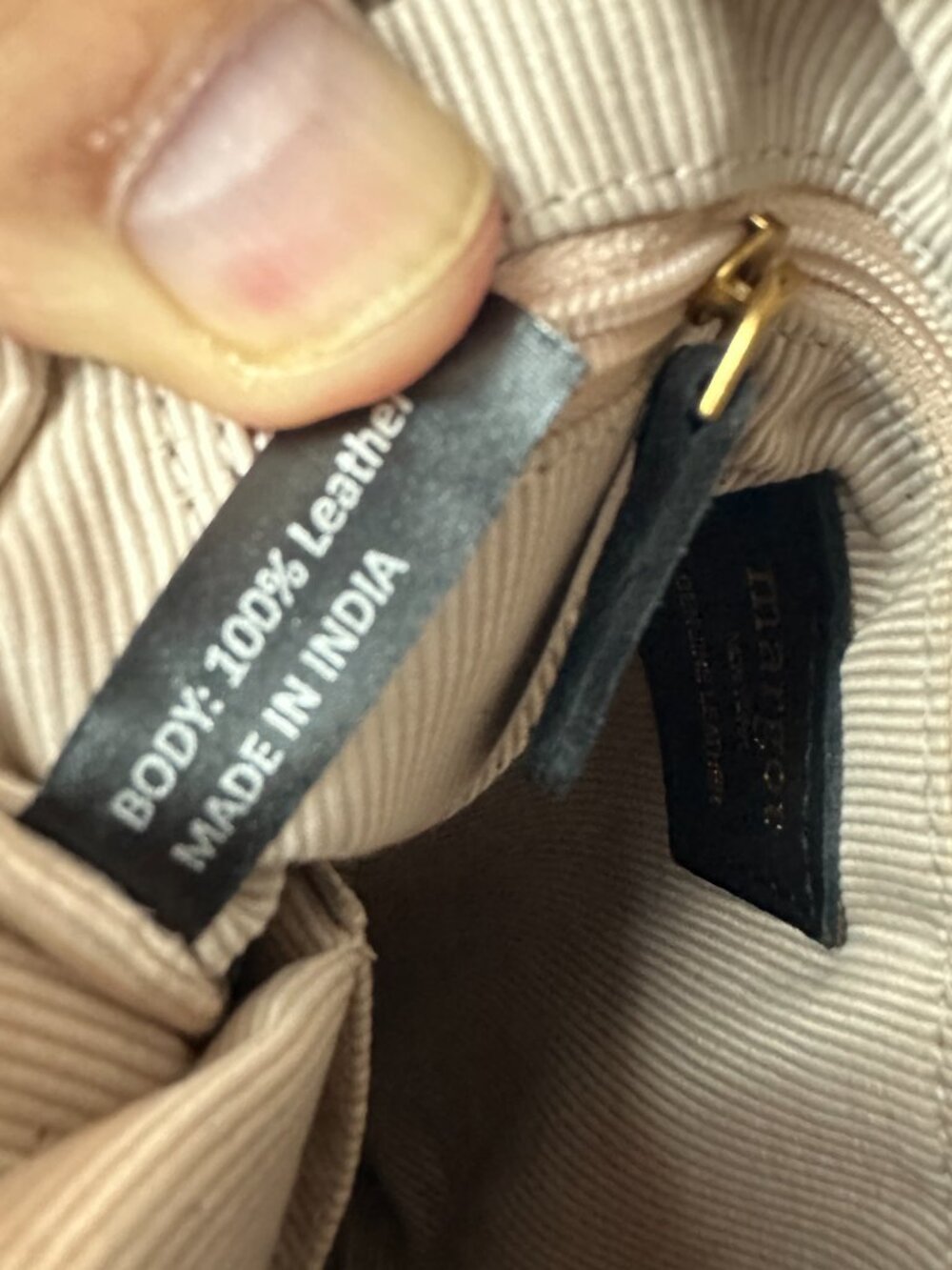MARGOT NEW YORK 100% GENUINE LEATHER CROSSBODY SPLIT POCKET BAG IN BLACK - Picture 11 of 11